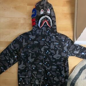 Shark Camo Hoodie with Bold Graphics